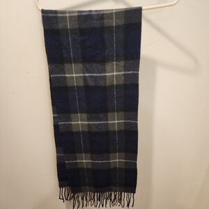 CROFT AND BARROW 100% Cashmere Plaid Unisex Scarf